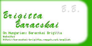 brigitta baracskai business card